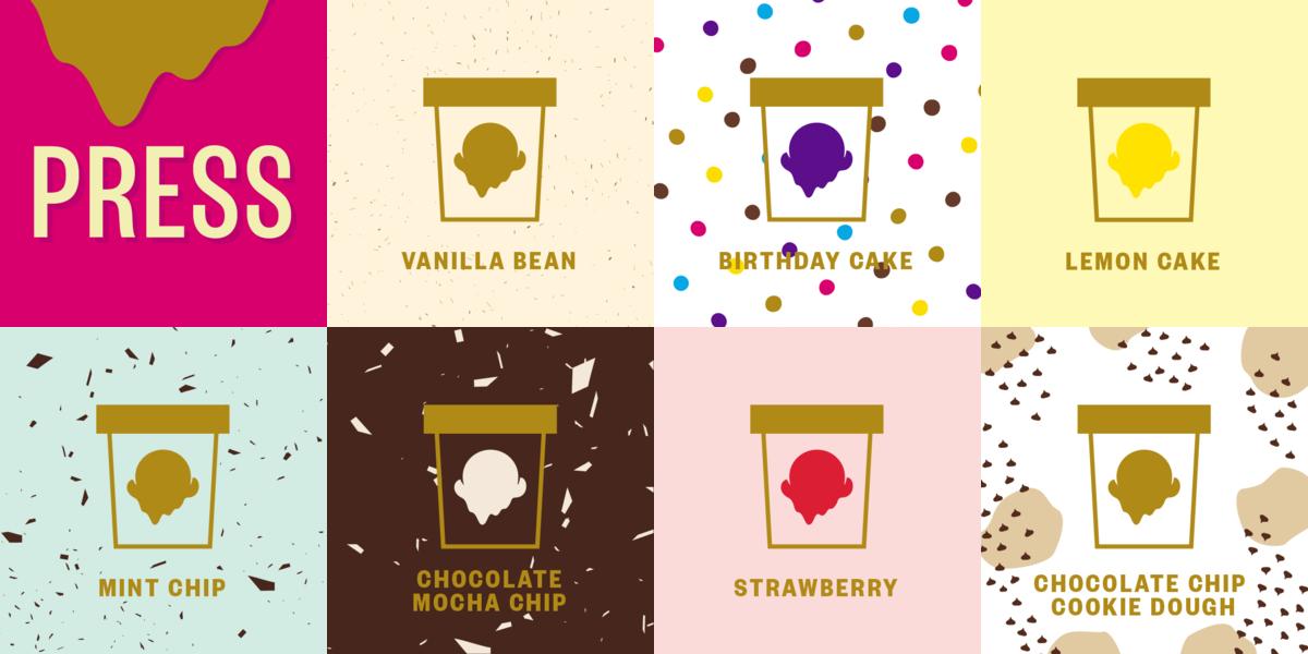 Halo Top - bold colors