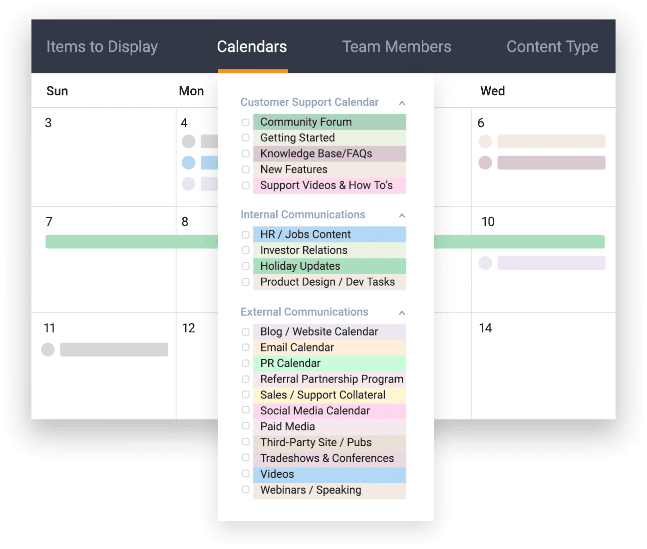 divvyhq content operations platform - calendar features