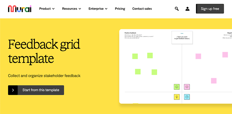 feedback grid template for collaborative content planning